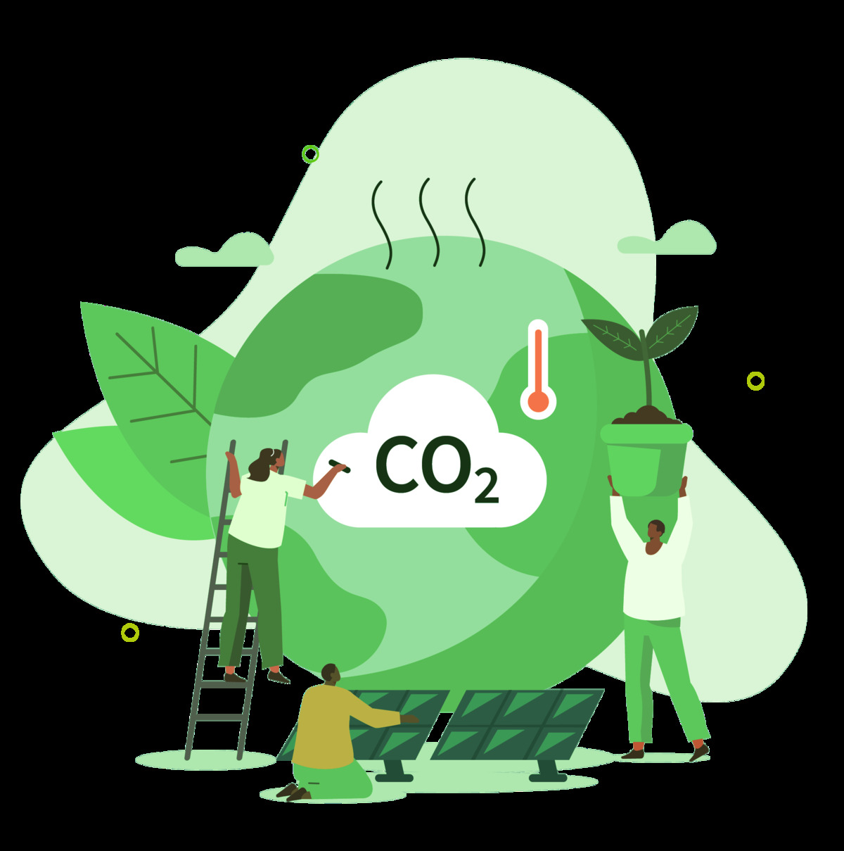 People working together toward net zero