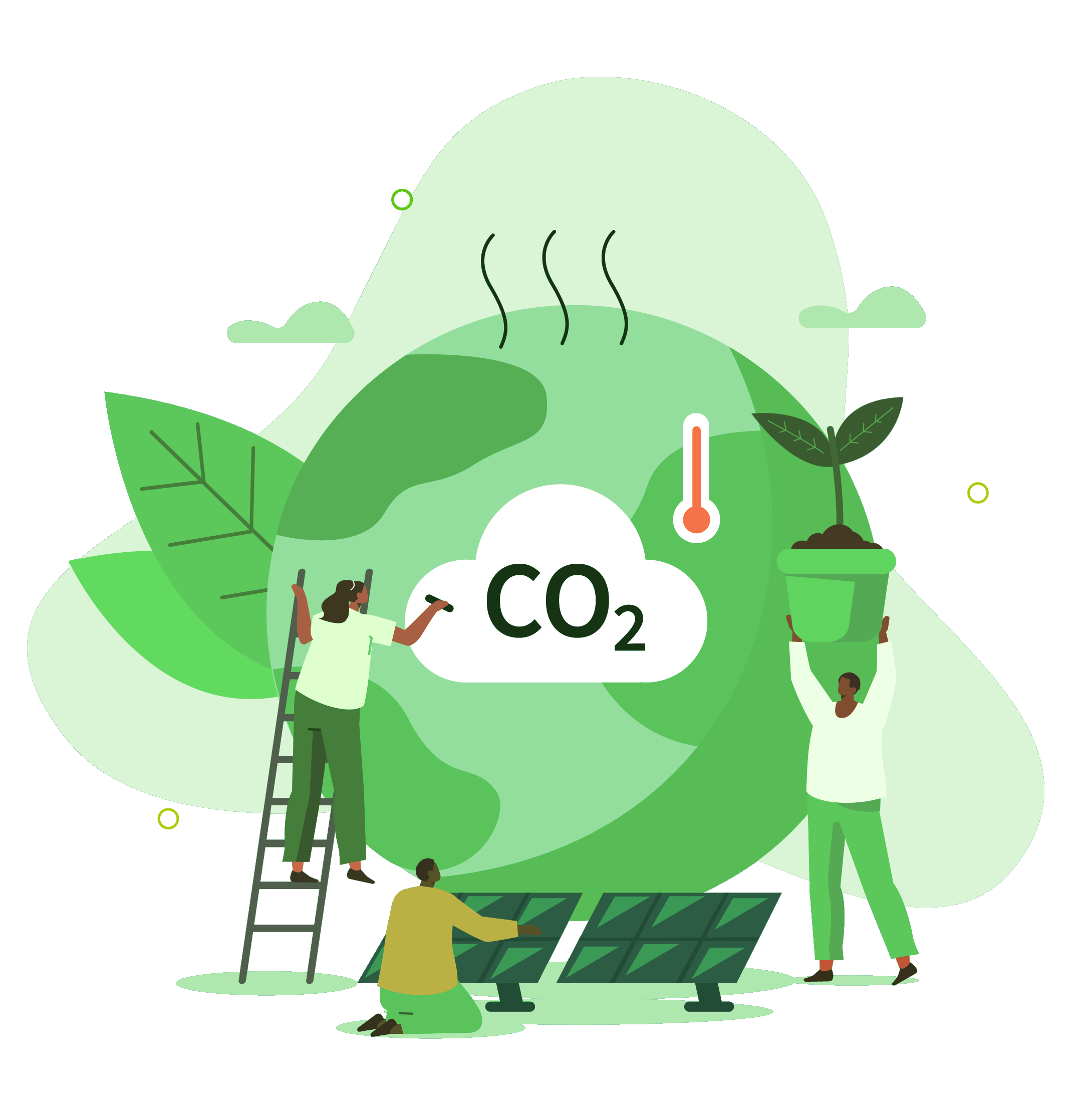 People working together toward net zero